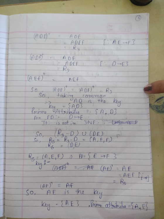 A 0 A D ADEf AEF Qis thokau T+ is no kul So, AF is ine