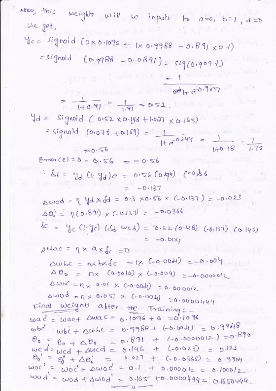 NOco this beights get 9cE Signoi d (oxo.lo96 + x 6.9988 -o.81 xo1) in pats wil be a-o, We signoid Ca 97 88 0.0891): (6.9097 1