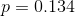 p= 0.134