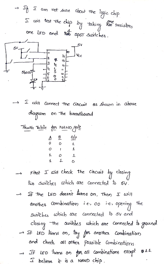 → Th ĩ am not suste about the logic chip one lED andl SAST suoitche 5 10 coin Connect-the Cincuit as Shoon in above → Finst