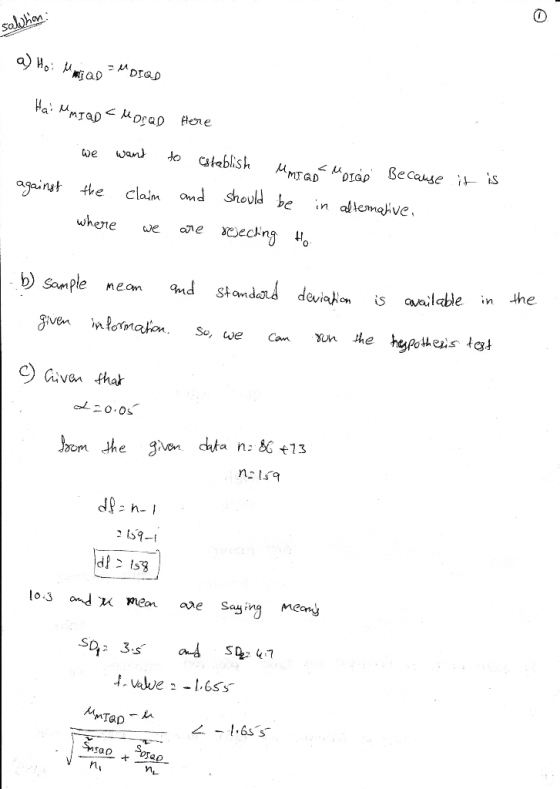 aganst te claim d shovld bein alemeive whene e ane b) Saeple mean nd standaddeviaHon is aalable in -he the ion dta n &+13