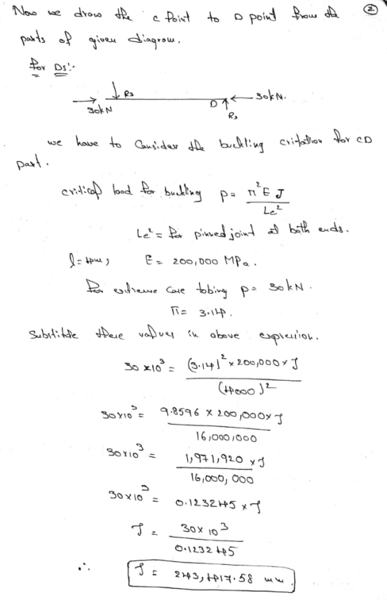 Now drous Poid e o Poist giveu diagrow Ds 3okN. R: kase to udw dk bukt:uq crio or. we Past J Le Le pied join! E 200,000 MPa I