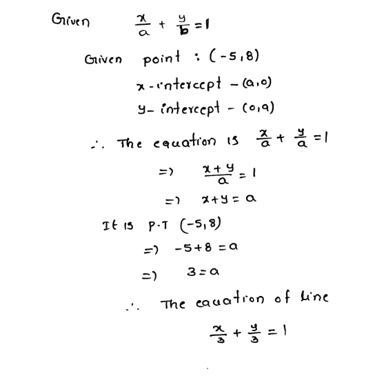 Civen point C-5,8) 、nc ot ea u atron The .·