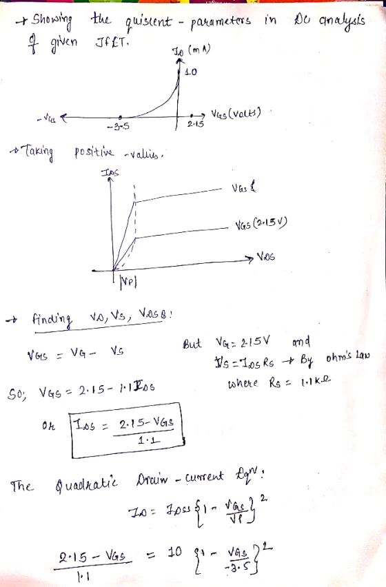 ven JET 10 (m) 2.15 *Taking Positi* a VGs where Rs= 1.1 kD. w - Curent