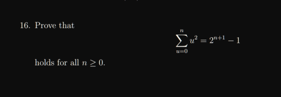 16 Irove thal, u22+11 holds for all n > 0