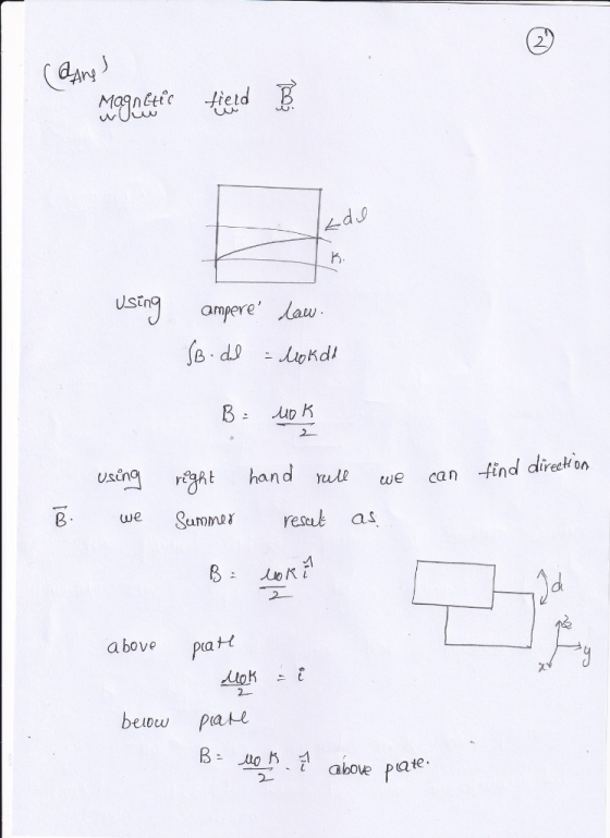 2 ny Magnec Ust ampere, law Usin rult we can find direck on, B we Summar resuk as a bove pa att elow Pare above pate