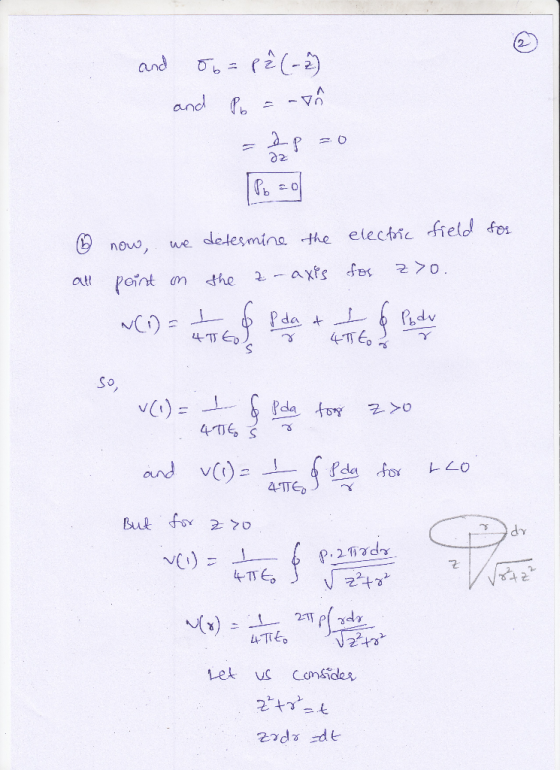 aun (3 nouo, we dletesming the electic field fer. 2 2