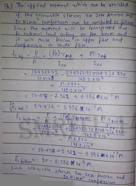 Thelied moment which ron be tsisted Since the moment il be fransfe red due 162-2 x 10 c top 134367.43692 08x 220 1622 X to 62