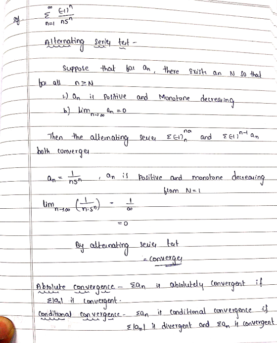 lernoHno Serle tel Suppote thal 6oi 0n , there uh an N So ionotone na alenoing ex Onverqel ef Abtolute conver loluld y Conver