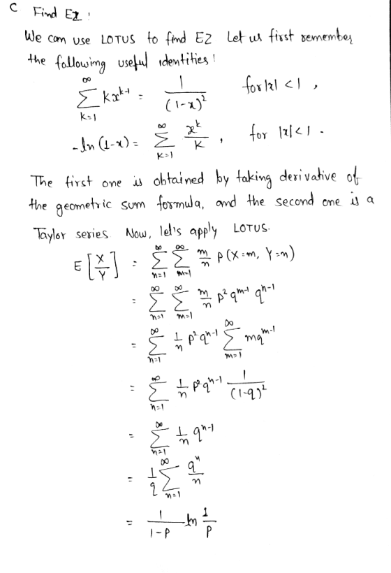 We com use LOTUS to fid E2 Let fist enebie the follouing Use ietities The first one obtained by taking derivative of the qeom