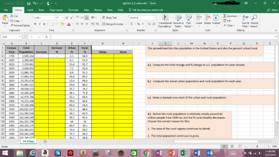 日か Insert Draw Page Layout Formulas Data Review ViewHelp AutoS gtq1eU 44 urban.xlsx - Excel Tell me what you want to do Cut A