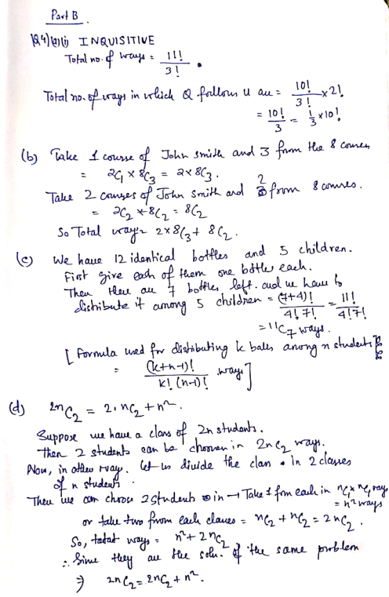 Part B l0l =10 3 (b) Take - 3 ren . Ahibule 다 41刊4TH 2 아n saML