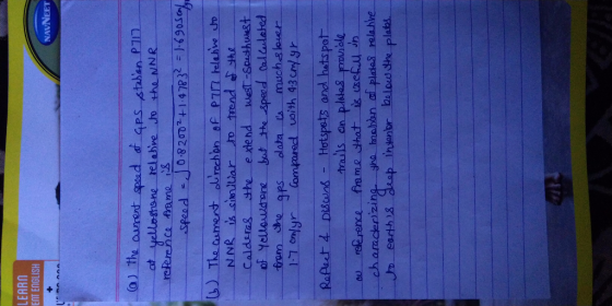 LEARN ENT ENGLISH NAVNEET Ca) the aunent sprad df aps yelloshone telabve ho tha NNR staban PTn reference frame Spead 08202147