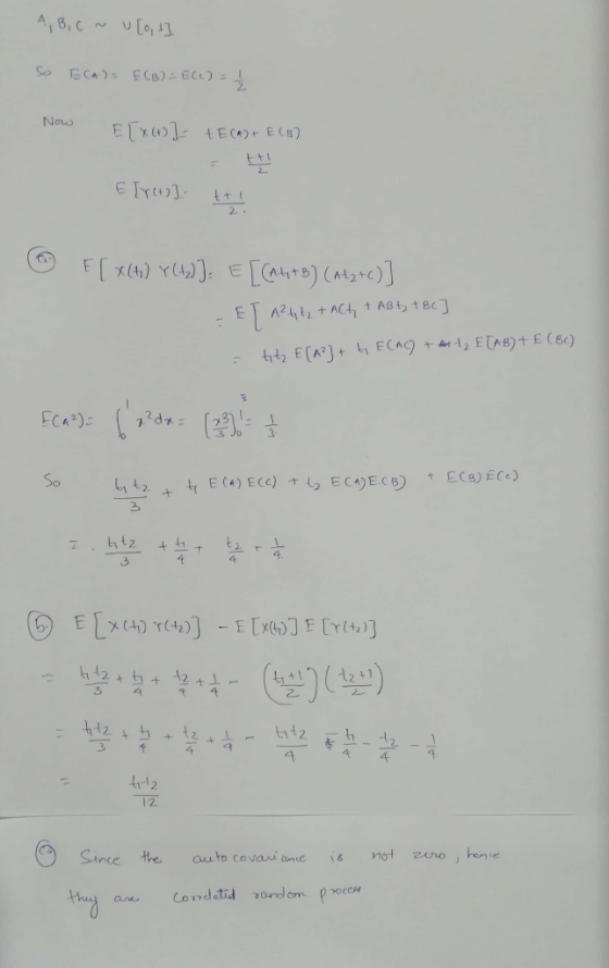 AB,C~V[o So ECA) Now E X tE C)ECB) tti 2. A242+ACT t ABt,t8C ECA) + 12ETAB)t £ (Bc) titz ECA2] FCAR) ECe) ECe) So EC4) ECC) t