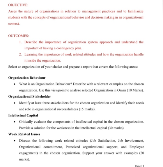 OBJECTIVE Asses the nature of organizations in relation to management practices and to familiarize students with the concepts