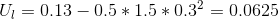U 0.13 0.5 1.5 0.32 0.0625