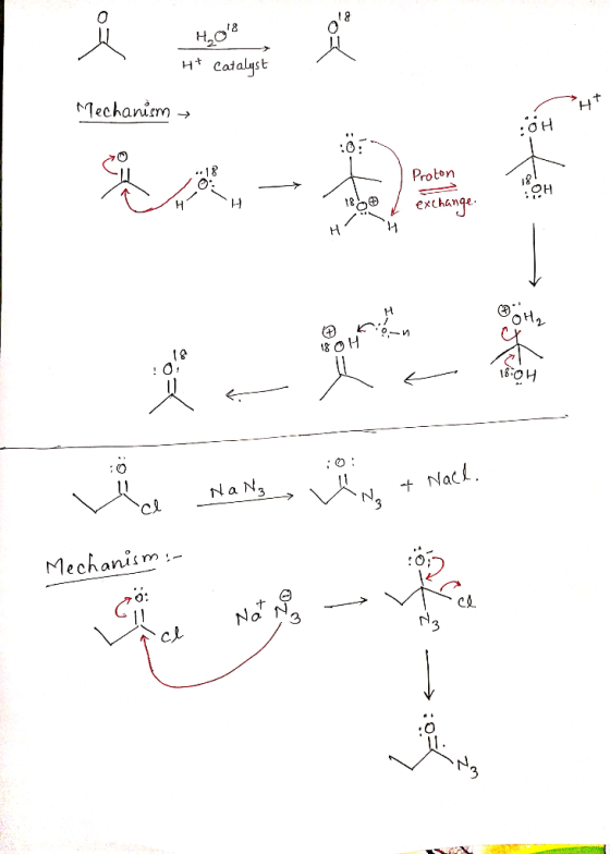 H+ Catalys t Mechanism → Proton クH 1 exchanqe 8 OH Mechani anism:-