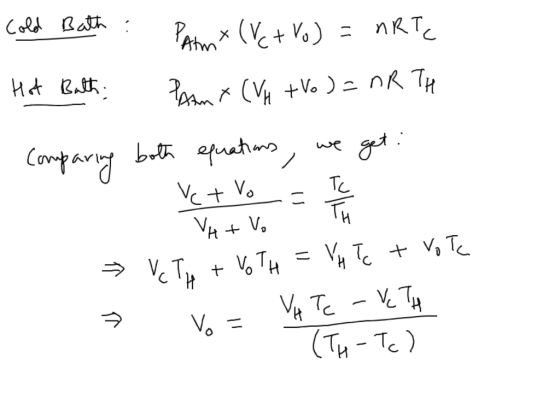 PAim V RT OR Ty * (VVo we Tc Vo TH Vo H VTh 4TVT (TH-Te) Ve TH Vo