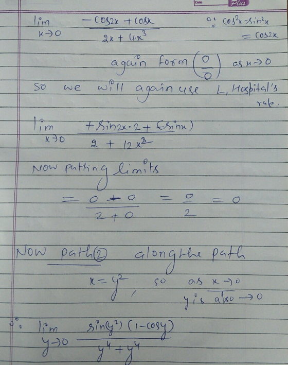 Plus Date cosintx - COS2X+(o 3 Cos2K 4gain fosm ayain ue LHabital So we +ih2x 2+Sinn) 212x2 1m NoW Pathng mits 2 NOw pathe al