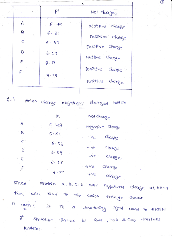 Net chaage d S 4q 6. 8 6- 53 6.Sa S 18 4 20 Posttve chasse 2 Posttive chabge Postive Co echadge Postive chob Anion charge neg