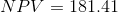 NPV-181.41