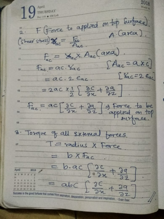 2018 April THURSDAY Day 10256 Lt Hup u A Carea) 08 E(Force to applied ontp kutod 10 ac Yac 01 Lucd on to 04 06 07, April MTWT