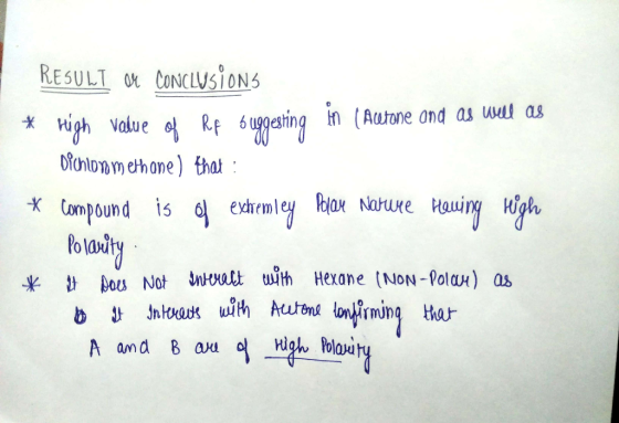 RESULT o CONCLUsiONS Value 6 u9gesting in (Autone ond as wl as righ DrenDm ethone) that Compound is d exhrmley a Narure toly