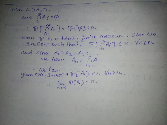 Given AiD A25... aud Ai -7 . . Gben E70, rneaswU Sinu TP is a teto ly finite n.Enr sueh that. PCA; ]< E aud sine ADA2A32. An