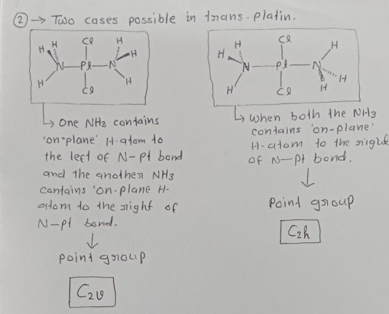 2-> Tvo cases possible in 1nans Platin เคี, CQ H PN C9 C又 N- ---.plーペ lH when both the N3 Contains on-plane One NH2 contains