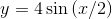 y-4 sin (r/2
