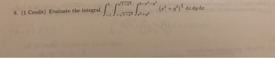 8. (1 Credit) Evaluate the integral LI-Inwear daduda