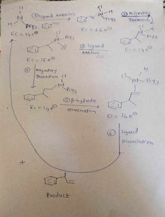 cl PC13 pd Pey3 pdl >Y CO Ligand Addi hiun Pe 3 SB-hudide elimiEC Product