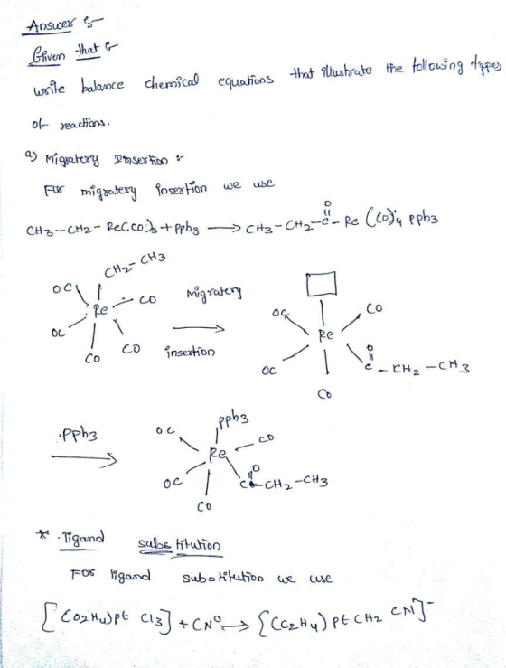 Answex s- alance chemical cquaons lint ithushate the tollousng dps - CH3 Re 0 Re Co nseshon Oc -CH3 P? PPh3 o C C&-CH 2-CH3 犬