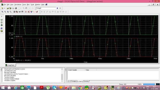 ice File Edit View Simulation |race Plot Tools window Help 1.GU gu 1.QU gu 0s 5ns 1 ins 15ms 2 Ons 25ns he995 dat ( Crcut rea