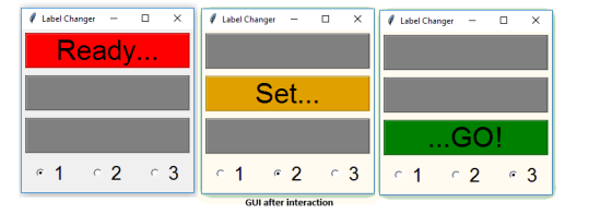 × | ロ × Label Ch Label Changer × Label Ch anger _ anger _ Ready Set. GO GUI after interaction