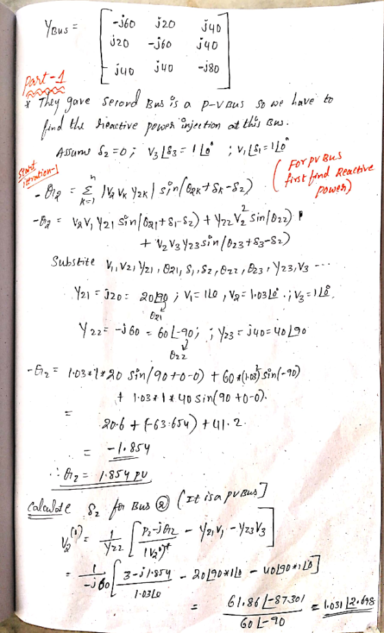 Yous= -J60 j20 j20 -j60 jчо Part TAey gave Serord ind th henctive peh injetion ot ths an . Stard TteYautbion For pu Bus Reat