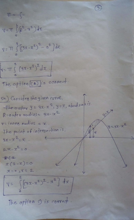 COEe The option C6 S) Consides the given curve, The paint of indee cton is sr-T2ーズ The orton © is correct