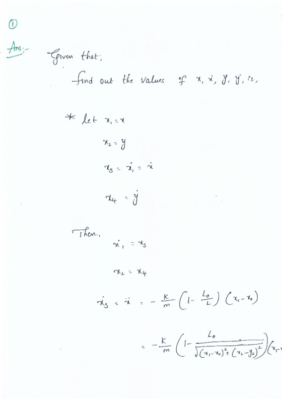 Piven tha nd out the values fx, , , v, s, s hen Lo