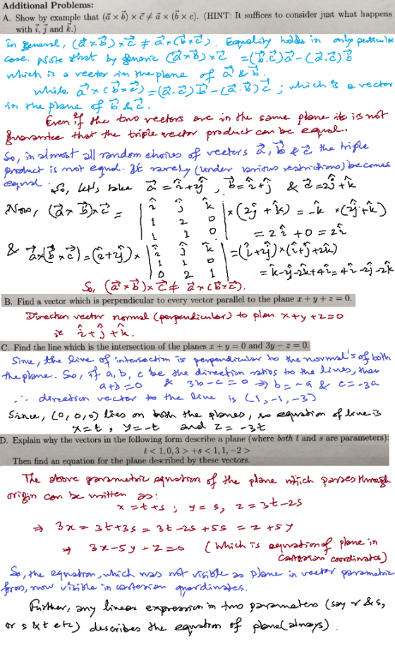 Additional Problems: A. Show by example that (ã x 6) xčfax (x e). (HINT: It suffices to consider just what happens with T, j