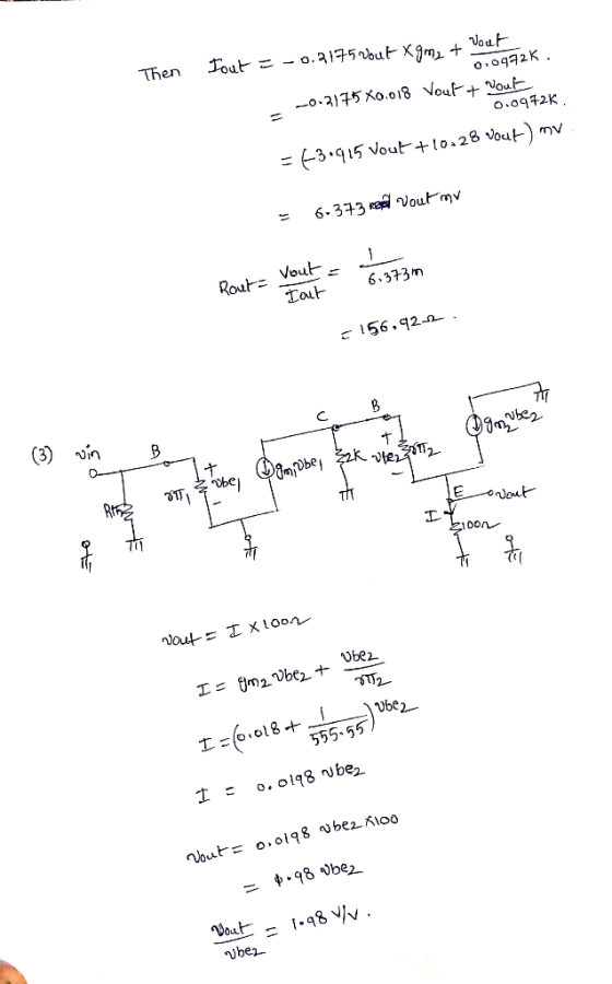 Fout Then -o.3175 vbut Xgm + odF o.oqa2K o.2175 Xo.018 Vout-+ Vouf o.0942K = (3.915 Vout+to.28 vout mv 6-373aVoutmv RoutVout