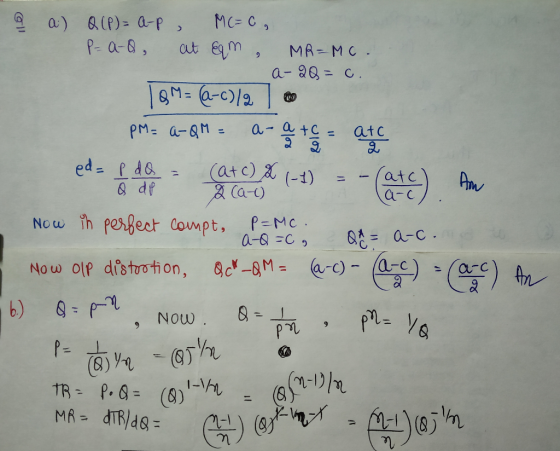 MC C, at em, 4a) aIP)- a-p P a-, MA MC a-98=C . 9= 2-0)/2 a-atc = 2 9 PM-a-aM= atc (atc) &(-1) Ca-) Now ih perfect Compt, atc