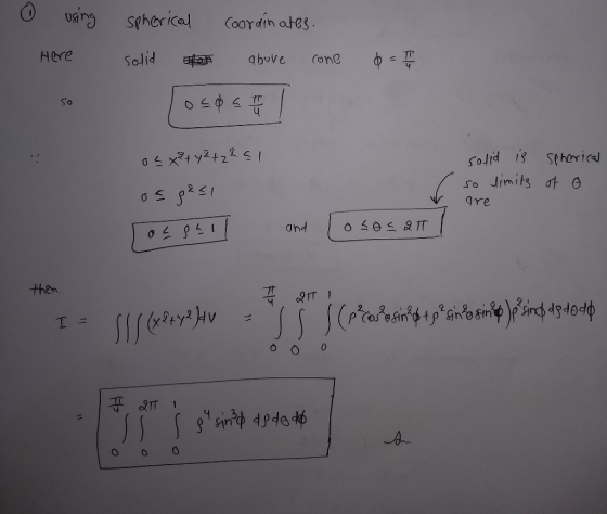 using sqhra Coordin ates. Here Solid above 끄 solid is Stherice are then