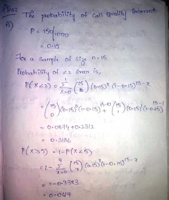 ncorret Th probability of Catt Qealh A) APa15 O.15 Sarple of sige Prob ebaby PCx n 15 a is of 22 Emo (D.15 G-0-15)5-X caster