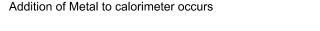 Addition of Metal to calorimeter occurs