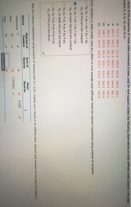 engths 4, 6, 8, 10, and 12 in 10: 348.7 452.9 461.4 433.1 410.6 384.2 362.6 Hai all five μ/s are unequal of 30 11428642
