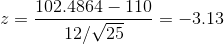 102.4864- 110 =-3.13 12//25