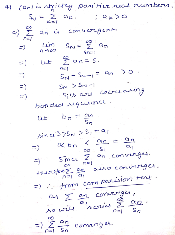Canl nticHy pouHur ruol numbera 4) nrrgeno c) Con an SN=S um a naco S. an- n= an SN SN SN SN-1 incruaing Si a bondeal uquoa