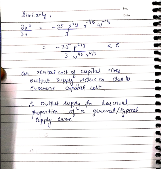 No. imilarly imilarly Dato 2/3 - 25 3 25 p/3 3 capia ouput Supply duces expentive capatal_cast PARIA due to ntel codt Rasusue