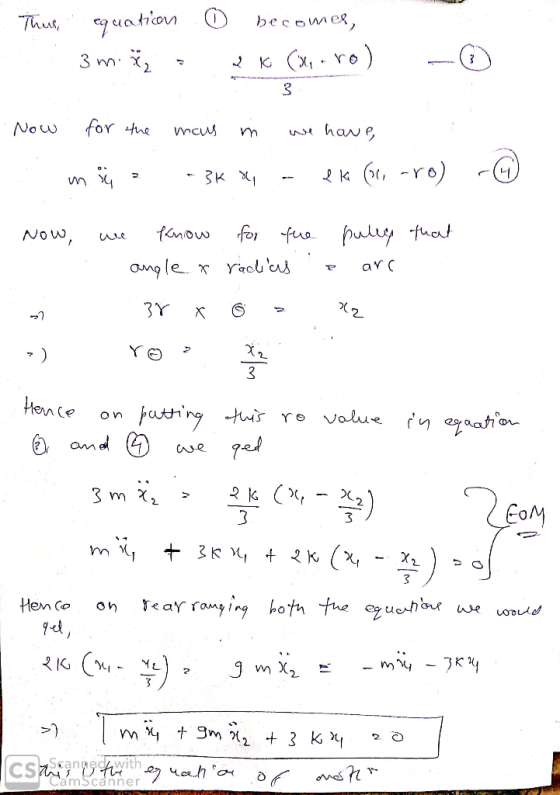 Thus, becowe, uation 3 m 2 K 3 for the Now have mcs ,-ro) 3K K for fua uly tuat fanow Now, Ong le Yacuus 3Y Hon ce athing is