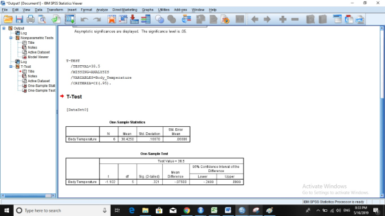 Output! [Documenti 1-1BM SPSS Statistics Viewer File Edit View Data Transform Insert Format Analyze Direct Marketing Graphs